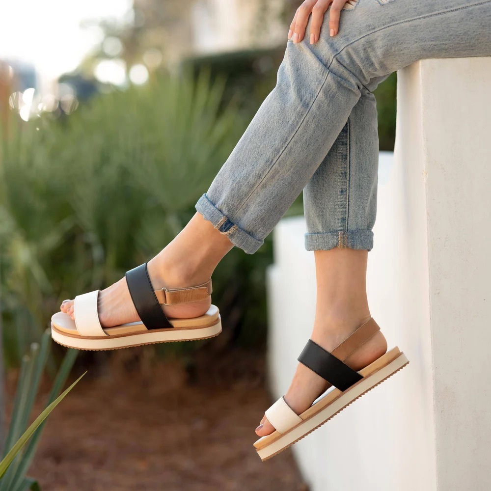 NWT Nisolo x‎ Anthropologie go to flatform sandal colorblock